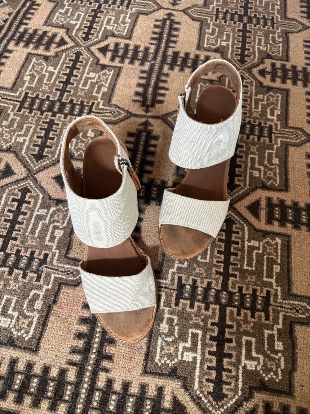 TOM’s Majorca Block Heel Sandal in Natural